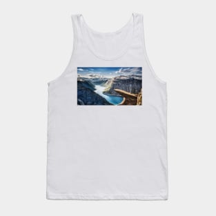 Trolltunga Norway Fjord Painting Tank Top